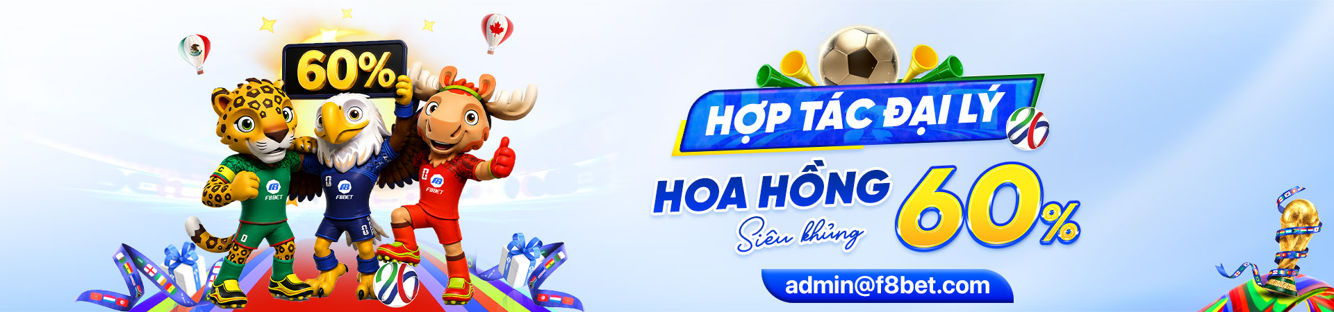 f8bet banner ưu đãi hoa hồng khủng cho đại lý